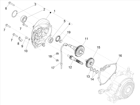 Εικόνα της ΑΞΟΝΑΣ ΠΙΣΩ ΤΡΟΧΟΥ VESPA ELETTRICA Ζ=56-B0143415