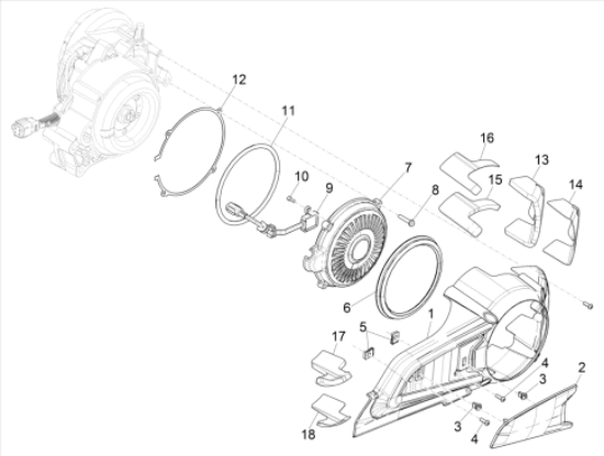 Εικόνα της ΚΑΠΑΚΙ ΚΙΝΗΤΗΡΑ VESPA ELETTRICA-1B005538000HU