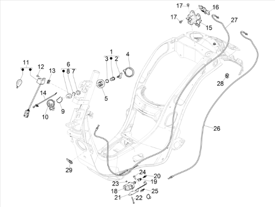 Εικόνα της ΚΕΡΑΙΑ IMMΟΒΙL SCOOTER 125<>800 ΜΕ ΚΑΛΩΔ-1D003415R