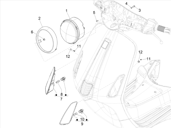 Εικόνα της ΦΑΝΟΣ ΜΠΡΟΣ VESPA PRIMAVERA-ELET ΜΕ LED-1D002114