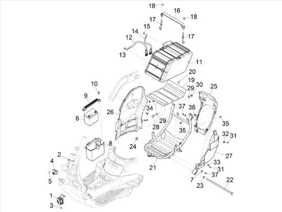 Εικόνα της ΚΑΛΥΜΜΑ ΜΠΑΤΑΡΙΑΣ VESPA ELETTRICA ΑΡΙΣΤ-1B004633