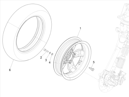 Εικόνα της ΤΡΟΧΟΣ ΜΠΡΟΣ VESPA PRIMAVERA WOTHERSPOO-5A001357