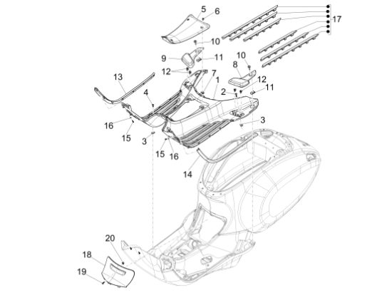 Εικόνα της ΠΑΤΩΜΑ VESPA PRIMAVERA-SPRINT ΚΟΚΚ 894-67361200R7