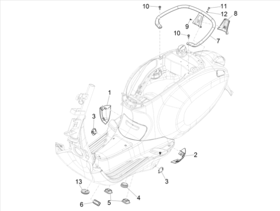 Εικόνα της ΚΑΠΑΚΙ ΣΠΟΙΛΕΡ VESPA PRIM ΛΕΥΚΟ B04 ΔΕΞ-67362700B04