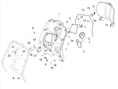 Εικόνα της ΘΗΚΗ ΝΤΟΥΛΑΠΙΟΥ ΕΣΩΤ VESPA PRIM-SPR ΑΡ-1B0035230000C