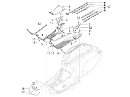 Εικόνα της ΛΑΣΤΙΧΟ ΜΑΡΣΠΙΕ VESPA PRIMAVERA ΑΡΙΣΤ-675052000C