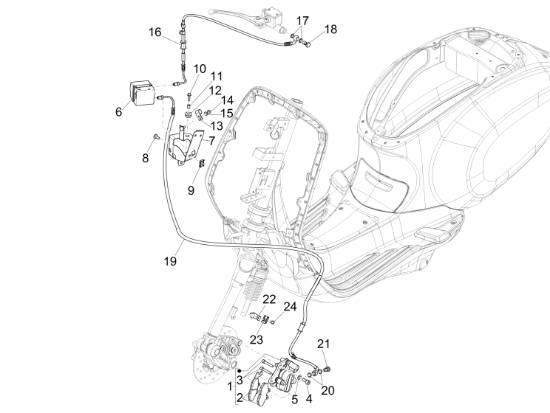 Εικόνα της ΜΑΡΚΟΥΤΣΙ ΦΡΕΝΟΥ VESPA PRIMAV ΤΡ/ABS ΔΕΞ-1C005848