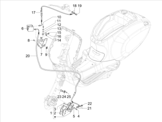 Εικόνα της ΜΑΡΚΟΥΤΣΙ ΦΡΕΝΟΥ VESPA PRIMAV ΤΡ/ABS ΔΕΞ-1C005848