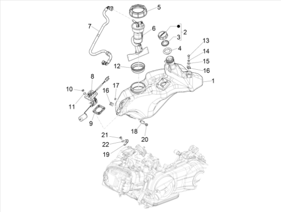 Εικόνα της ΦΛΟΤΕΡ ΤΕΠ.ΒΕΝΖ VESPA PRIM-SPRINT 125>-680057