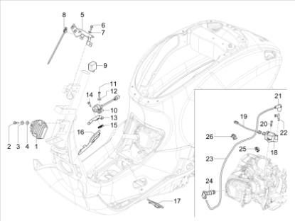 Εικόνα της ΑΚΡΟΦΥΣΙΟ ΠΟΛ/ΣΤΗ SCOOTER 125<>400-1A024520