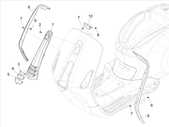 Εικόνα της ΠΛΑΙΣΙΟ ΠΟΔΙΑΣ VESPA PRIMAV WOTHERSP ΔΕΞ-CM298712