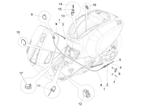 Εικόνα της ΝΤΙΖΑ ΠΙΣΩ ΦΡ VESPA PRIM-SPRINT 50 2Τ-4Τ-1C003686