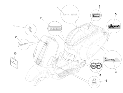 Εικόνα της ΑΥΤ/ΤΑ ΣΕΤ VESPA SPRINT 125-150 FLAMES-2H005219