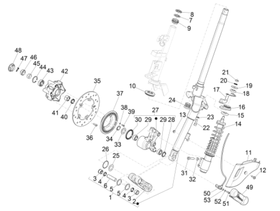 Εικόνα της ΜΟΥΑΓΙΕ ΜΠΡΟΣ ΤΡΟΧΟΥ VESPA PRIM-SPRIMT-1C006540