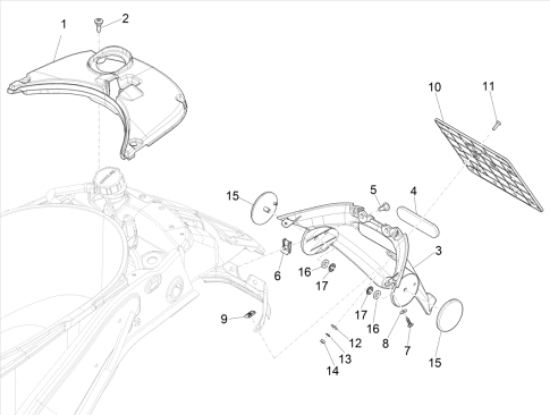 Εικόνα της ΚΑΠΑΚΙ ΜΕΣ ΜΠΑΤΑΡ VESPA PRIM 125-150-SPR-673629