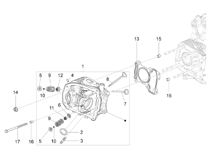 Εικόνα της ΦΛΑΝΤΖΑ ΚΕΦ ΚΥΛ SCOOTER 125 T4 3V 11-13>-1A000173