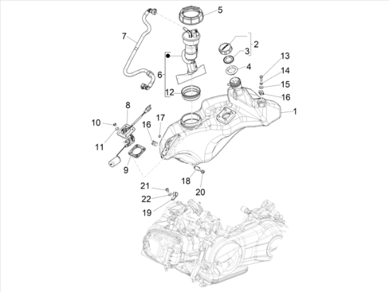 Εικόνα της ΤΡΟΜΠΑ ΒΕΝΖΙΝΑΣ VESPA PRIM-SPRINT ΗΛΕΚΤΡ-1R000539