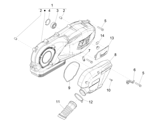 Εικόνα της ΚΑΠΑΚΙ ΚΙΝΗΤΗΡΑ VESPA GTS-SPRIM-SPR 150-1A0068495
