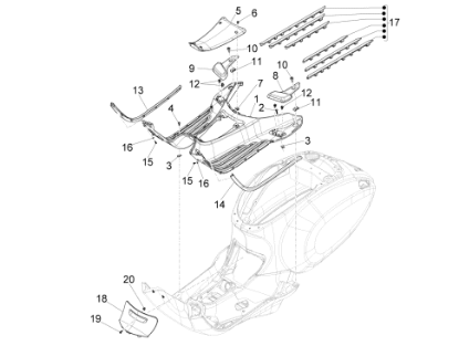 Εικόνα της ΛΑΣΤΙΧΟ ΜΑΡΣΠΙΕ VESPA PRIMAVERA ΑΡΙΣΤ-675052000C