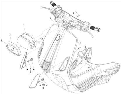 Εικόνα της ΣΤΕΦΑΝΙ ΜΠΡ ΦΑΝΟΥ VESPA SPRINT 50<>150-1B005393