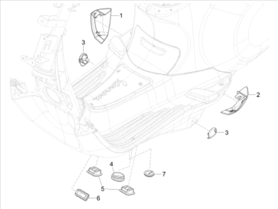 Εικόνα της ΚΑΠΑΚΙ ΣΠΟΙΛΕΡ VESPA PRIM ΜΠΛΕ 289/A ΑΡ-1B001011000DK