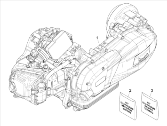 Εικόνα της ΣΕΤ ΦΛΑΝΤΖΕΣ+ΤΣΙΜ FLY-LIB 125 4T/3V-1R000308