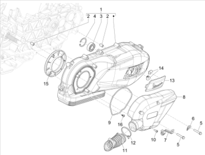 Εικόνα της ΚΑΠΑΚΙ ΚΙΝΗΤΗΡΑ VESPA PRIM-SPR 125 IGET-1A0069246