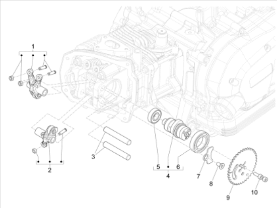 Εικόνα της ΚΟΚΟΡΑΚΙ ΕΞΑΓ SCOOTER 125-150 4T-3V-1A019799R