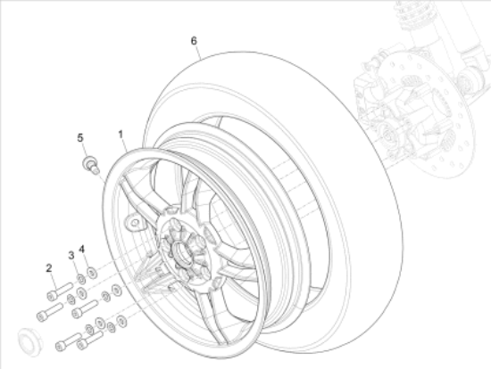 Εικόνα της ΤΡΟΧΟΣ ΜΠΡΟΣ VESPA PRIMAVERA S E5+ 2024-1C007054R00N13