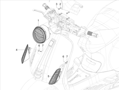 Εικόνα της ΦΑΝΟΣ ΜΠΡΟΣ VESPA PRIMAV E5+ΜΥ24-1D003892