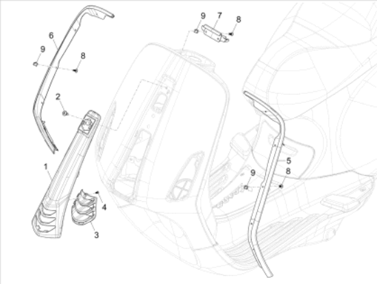 Εικόνα της ΓΡΙΛΙΑ ΜΟΥΤΣΟΥΝΑΣ VESPA PRIMAVERA E5-1B010293000K1