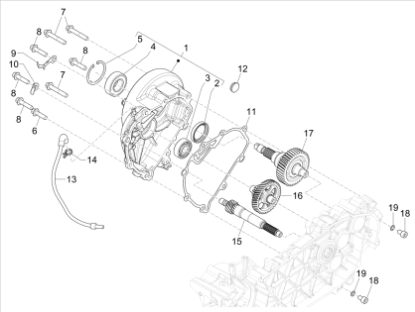 Εικόνα της ΑΞΟΝΑΣ ΔΙΑΦΟΡΙΚΟΥ VESPA PRIM 150 Z=14-1A005429