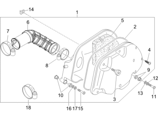 Εικόνα της ΘΑΛΑΜΟΣ ΦΙΛΤΡΟΥ VESPA GT 200-832000