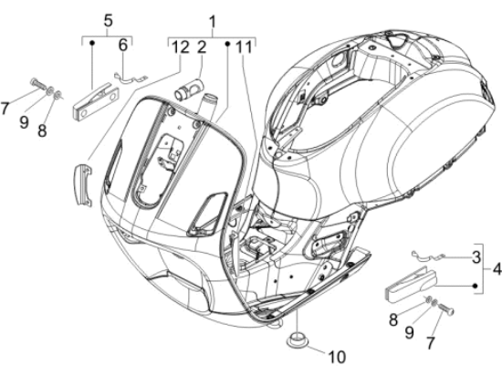 Εικόνα της ΣΑΣΙ VESPA GTS MY14 ΜΠΛΕ 222/Α-1B0008636000DE