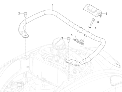 Εικόνα της ΒΑΣΗ ΚΑΠΑΚΙΟΥ ΧΕΙΡΟΛ ΣΕΛΑΣ VESPA SPRINT-1B001310
