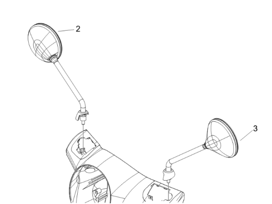Εικόνα της ΚΑΘΡΕΠΤΗΣ VESPA GT 125-200 ΔΕΞΙΟΣ-CM073405