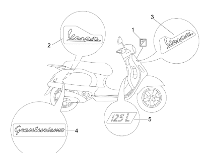 Εικόνα της ΣΗΜΑ ΠΛΕΥΡΟΥ VESPA GT GRANTURISMO-620682