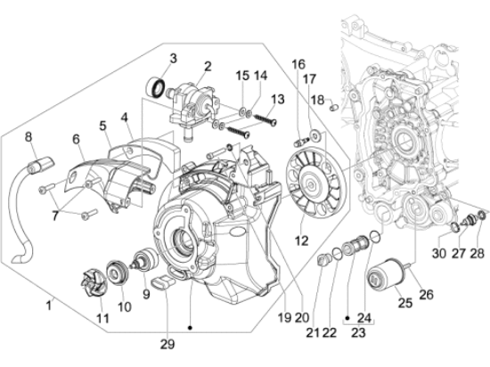 Εικόνα της ΦΙΛΤΡΟ ΛΑΔΙΟΥ SCOOTER 4T 125<>300 CC-1A022356