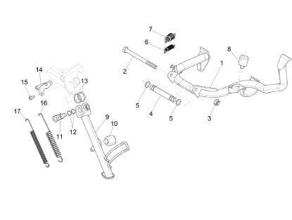 Εικόνα της ΒΑΣΗ ΣΤΗΡ ΕΛΑΤ ΠΛΑΙΝΟΥ ΣΤΑΝ VESPA GTS-1C000550