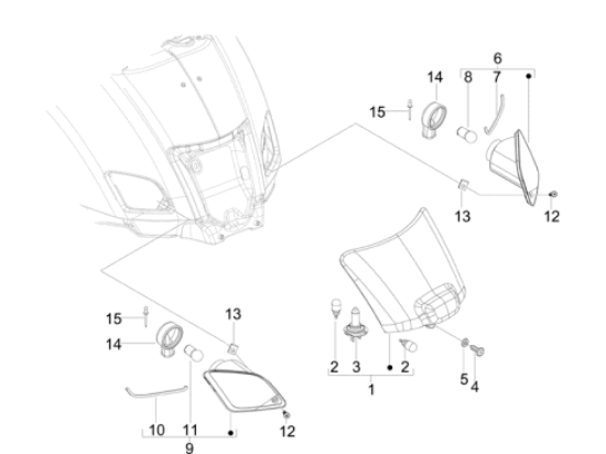Εικόνα της ΦΑΝΟΣ ΠΙΣΩ VESPA GTS-GTV (+1B000959)-639682