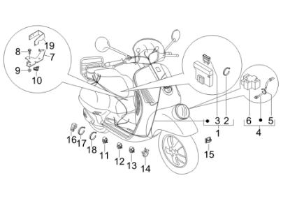 Εικόνα της ΚΑΛΩΔΙΩΣΗ ΜΠΡΟΣ ΦΑΝΟΥ VESPA GTV-640025