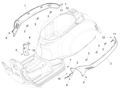 Εικόνα της ΚΑΠΑΚΙ ΣΠΟΙΛΕΡ ΑΡ VESPA GT EXCALIB 738/A-57747300F2