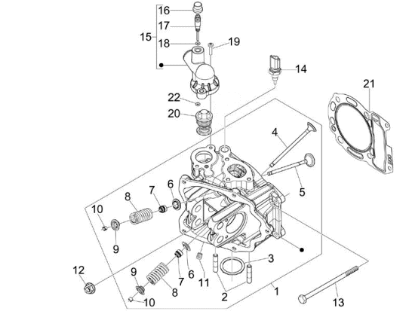 Εικόνα της ΚΕΦΑΛΗ ΚΥΛΙΝΔΡΟΥ X EVO 250-GTS250 06-14>-B019389