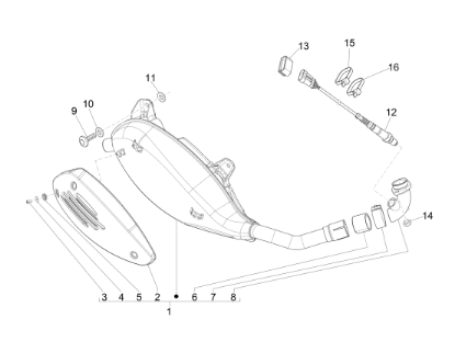 Εικόνα της ΕΞΑΤΜΙΣΗ VESPA GTS 250-300 ΚΟΜΠΛΕ-1A0093185