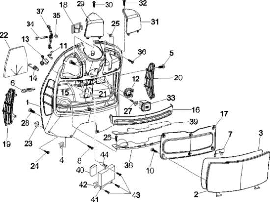 Εικόνα της ΓΡΙΛΙΑ ΝΤΟΥΛ VESPA GTS 250 ΔΕΞΙΑ-577857000C