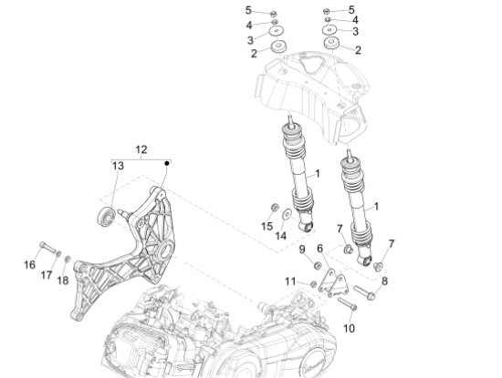 Εικόνα της ΜΟΥΑΓΙΕ ΠΙΣΩ VESPA GTS MY22-1A019545