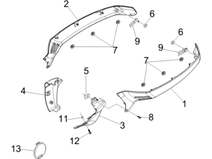 Εικόνα της ΚΑΠΑΚΙ ΣΠΟΙΛΕΡ ΑΡ VESPA GTS AΒΑΦΟ-1B000591