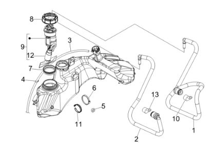 Εικόνα της ΣΩΛΗΝΑΚΙ ΒΕΝΖΙΝΗΣ VESPA GT-GTS-GTV ΑΠΟΣΤ-621146