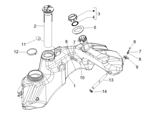 Εικόνα της ΤΕΠΟΖΙΤΟ ΒΕΝΖ VESPA GTS125<>300-1B009534