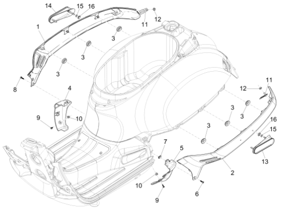 Εικόνα της ΑΝΑΚΛΑΣΤΗΡΑΣ ΠΛΕΥΡΟΥ VESPA LX-LXV ΔΕΞ-1B006554